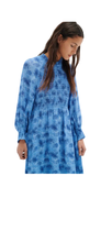 Load image into Gallery viewer, InWear Davila Long Dress Blue Dancing Wall UK16

