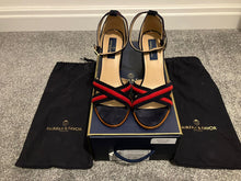 Load image into Gallery viewer, Fairfax &amp; Favor London Heels in Navy &amp; Red UK7 EU40 RRP £185 NEW
