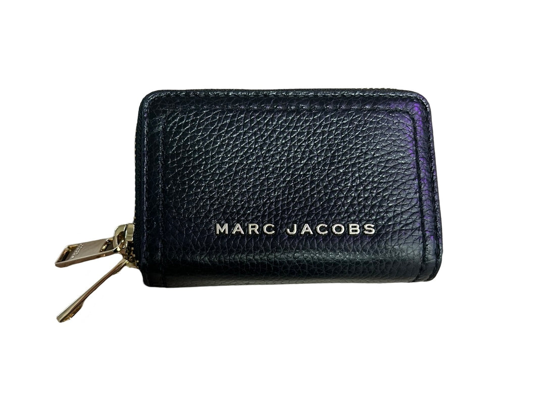 Marc Jacob’s The Groove Double Zip Wallet in Black Leather