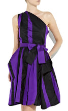 Load image into Gallery viewer, Vivienne Westwood Anglomania Black &amp; Purple One-Shoulder Dress IT42
