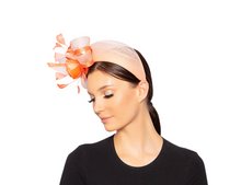 Load image into Gallery viewer, Peter Bettley Aberdeen Headband Fascinator in Canteloupe - Style 3004
