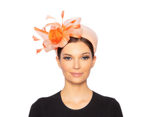 Load image into Gallery viewer, Peter Bettley Aberdeen Headband Fascinator in Canteloupe - Style 3004
