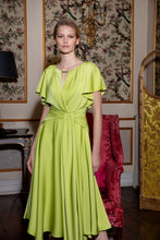 Load image into Gallery viewer, Maisonel Butterfly Sleeve Lime Dress ME3003 UK10 RRP £499
