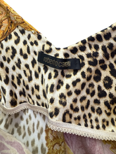 Load image into Gallery viewer, Vintage 2004 Roberto Cavalli Silk Leopard &amp; Baroque Patchwork Slip Dress – Made in Italy (Size 46)
