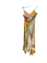Load image into Gallery viewer, Vintage 2004 Roberto Cavalli Silk Leopard &amp; Baroque Patchwork Slip Dress – Made in Italy (Size 46)

