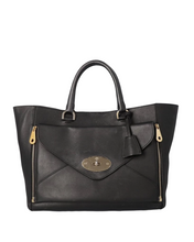 Load image into Gallery viewer, Mulberry Large Willow Tote in Black Silky Classic Calf Leather
