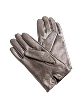 Load image into Gallery viewer, Ted Baker Sophiis Bow Gunmetal Leather Gloves Size S/M
