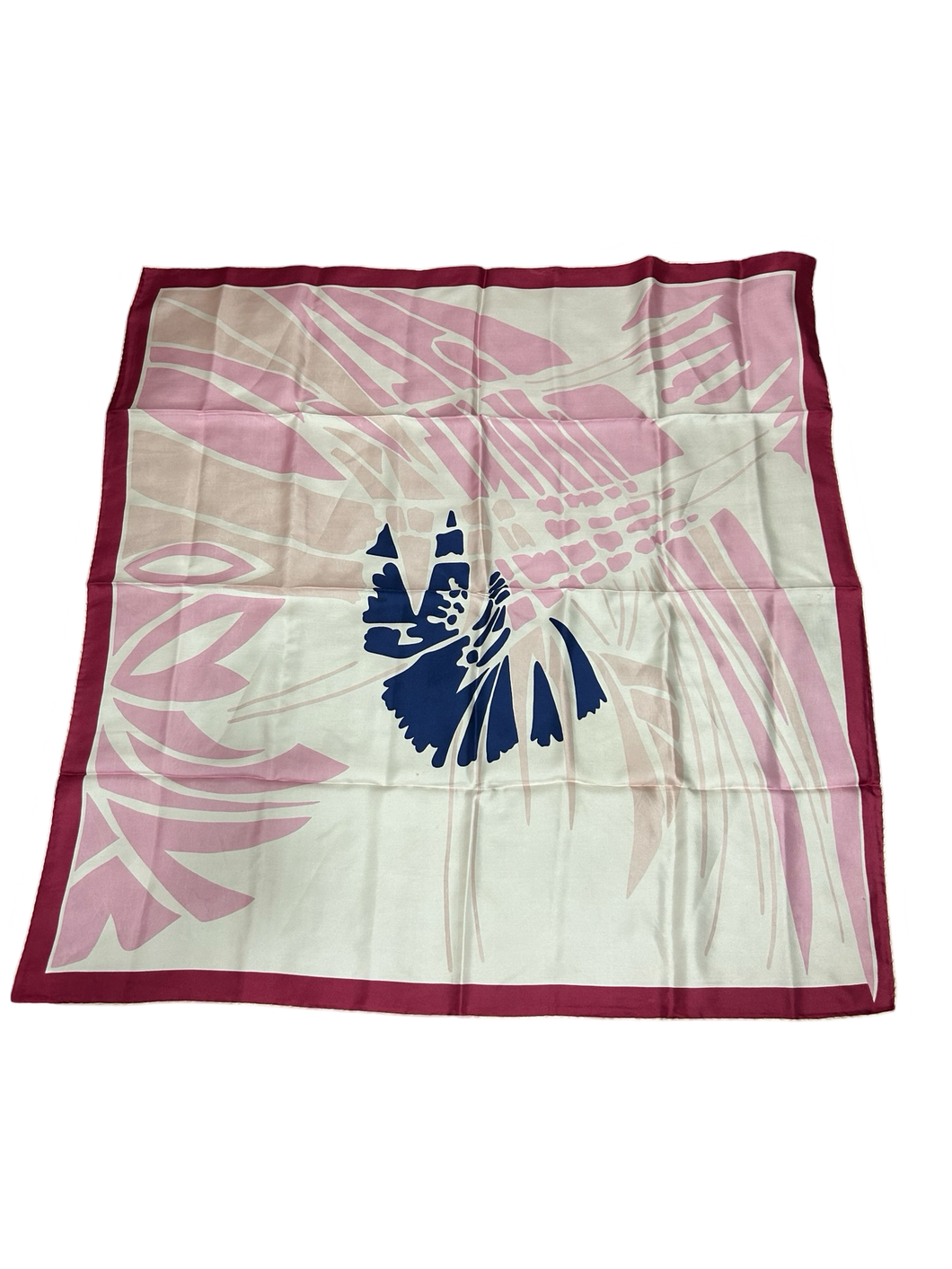 Vintage 1970s Clifford Bond of London Square Silk Scarf