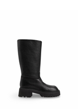 Load image into Gallery viewer, Mango Tall Black Leather Boots UK5 EU38
