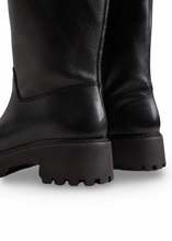 Load image into Gallery viewer, Mango Tall Black Leather Boots UK5 EU38
