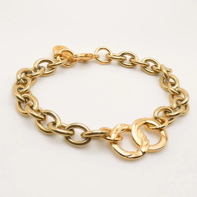 30B2216G Infinity Chunky Bracelet Gold