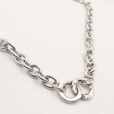 Infinity Chunky Necklace, Silver 30N1217