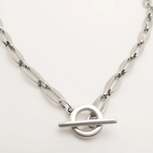 Load image into Gallery viewer, Long Link T-Bar Necklace, Silver 30N1888

