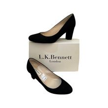 Load image into Gallery viewer, LK Bennett Black Suede Courts UK5.5
