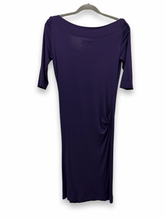 Load image into Gallery viewer, Vivienne Westwood Anglomania Purple Jersey Cowl Short Sleeved Dress Size Medium
