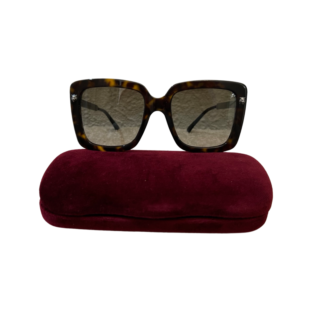 Gucci Oversized Square Havana Sunglasses