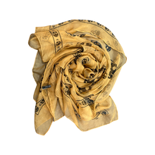 Load image into Gallery viewer, Alexander McQueen Silk Skull Scarf Gold
