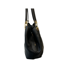 Load image into Gallery viewer, Michael Kors Raven Large Leather Shoulder Bag, Black
