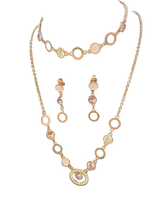 Load image into Gallery viewer, Guess Hypnotic Stone Rose Gold Necklace, Bracelet &amp; Earrings Set

