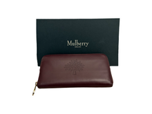 Load image into Gallery viewer, Mulberry Blossom Zip Around Wallet in Oxblood Calf Nappa Leather

