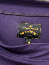 Load image into Gallery viewer, Vivienne Westwood Anglomania Purple Jersey Cowl Short Sleeved Dress Size Medium
