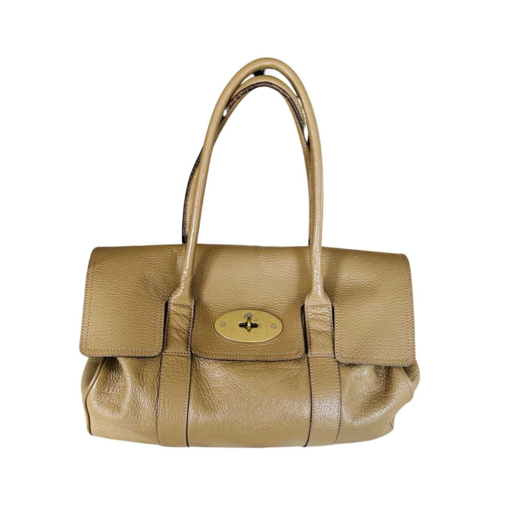 Mulberry Special Bayswater in Khaki Pebbled Leather
